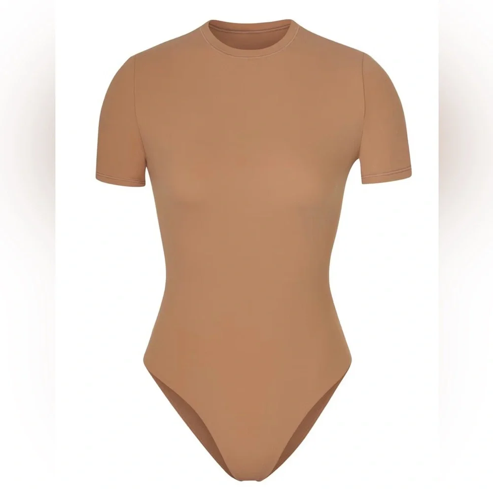 SKIMS Fits Everybody T-Shirt Bodysuit | Sienna | Size Large - Picture 1 of 5